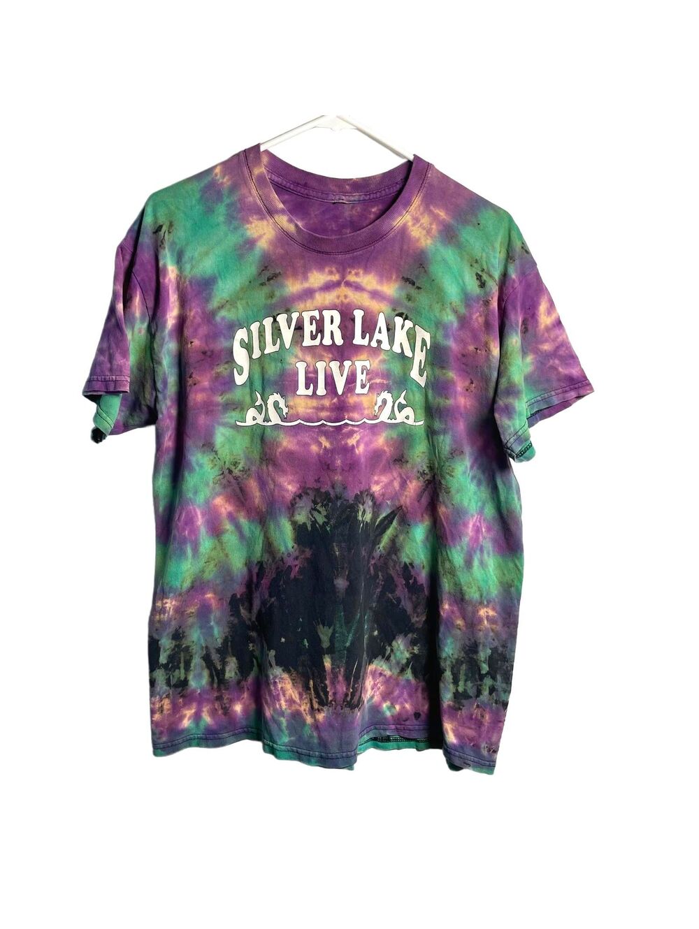 Y2K Silver Lake Live Tie-Dye Dragon Mens Medium Cotton Tee